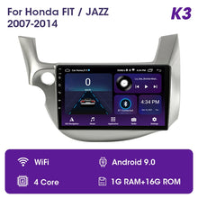 Załaduj zdjęcie do przeglądarki galerii, JMCQ 2 din Android 11.0 Car Radio For HONDA FIT JAZZ 2007-2013 Multimedia Video Player GPS Navigation RDS 4G Carplay Head unit