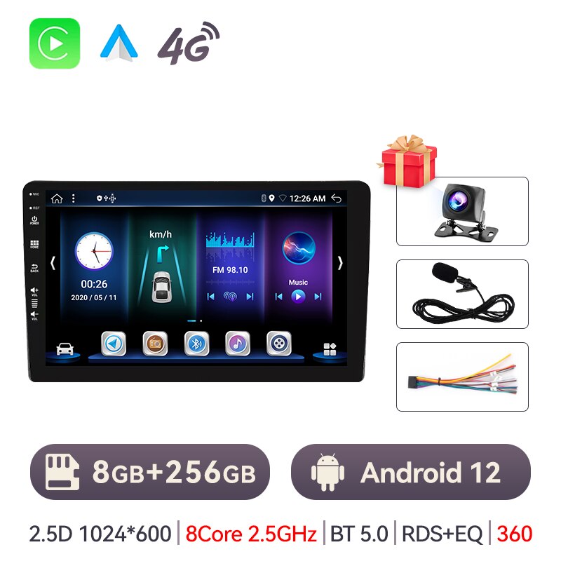 Eunavi Car Radio For NISSAN MURANO 2004-2008 Carplay Android10 Auto Stereo Multimedia Player Navigation GPS No 2 din 2din DVD