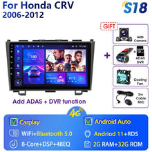 Załaduj zdjęcie do przeglądarki galerii, Eunavi 9&#39;&#39; 4G WiFi 2din Android 11.0 Car Radio Multimedia Player Navigation GPS For Honda CRV CR-V 2006-2012 Carplay DVD