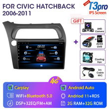 Cargar imagen en el visor de la galería, Eunavi 4G WIFI Carplay 2din Android 11.0 Car Radio For Honda Civic Hatchback 2006-2011 Multimidia Video Player Navigation GPS