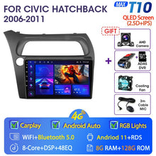 Charger l&#39;image dans la galerie, Eunavi 4G WIFI Carplay 2din Android 11.0 Car Radio For Honda Civic Hatchback 2006-2011 Multimidia Video Player Navigation GPS