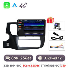 Charger l&#39;image dans la galerie, Eunavi Android 11 Car Multimedia Player Radio for Mitsubishi Outlander 3 2012-2018 Video 4G DVD Stereo Audio Head Unit Carplay