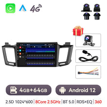 Cargar imagen en el visor de la galería, Eunavi 2 Din Android 10 Car Radio For Toyota RAV4 2013 2014 2015 - 2018 Carplay Multimedia Player 4G 2din Autoradio GPS Navi