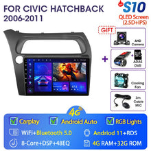 Laden Sie das Bild in den Galerie-Viewer, Eunavi 4G WIFI Carplay 2din Android 11.0 Car Radio For Honda Civic Hatchback 2006-2011 Multimidia Video Player Navigation GPS