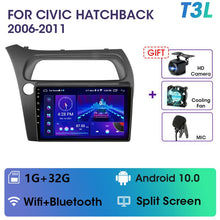 Cargar imagen en el visor de la galería, Eunavi 4G WIFI Carplay 2din Android 11.0 Car Radio For Honda Civic Hatchback 2006-2011 Multimidia Video Player Navigation GPS