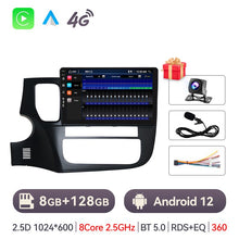 Cargar imagen en el visor de la galería, Eunavi Android 11 Car Multimedia Player Radio for Mitsubishi Outlander 3 2012-2018 Video 4G DVD Stereo Audio Head Unit Carplay