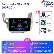 Load image into Gallery viewer, JMCQ 2 din Android 11.0 Car Radio For HONDA FIT JAZZ 2007-2013 Multimedia Video Player GPS Navigation RDS 4G Carplay Head unit