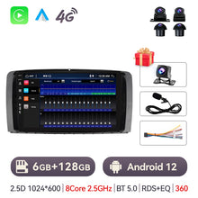 Cargar imagen en el visor de la galería, Eunavi 2 Din Android Auto Radio For Mercedes Benz AMG R-Class W251 R300 R280 R320 R350 Car Multimedia Player GPS Stereo Carplay