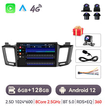 Charger l&#39;image dans la galerie, Eunavi 2 Din Android 10 Car Radio For Toyota RAV4 2013 2014 2015 - 2018 Carplay Multimedia Player 4G 2din Autoradio GPS Navi