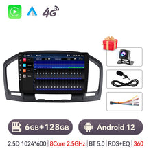 Load image into Gallery viewer, Eunavi 4G 2DIN Android Auto Radio GPS For Buick Regal Opel Insignia 2009 - 2013 Car Multimedia Video Player Carplay 2 Din DVD