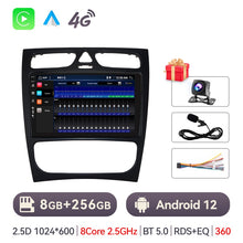 Załaduj zdjęcie do przeglądarki galerii, Eunavi Android Auto GPS For Mercedes Benz C Class CLK Class S203 W203 W209 A209 2000-2005 Car Radio Multimedia 2 din 4G Carplay