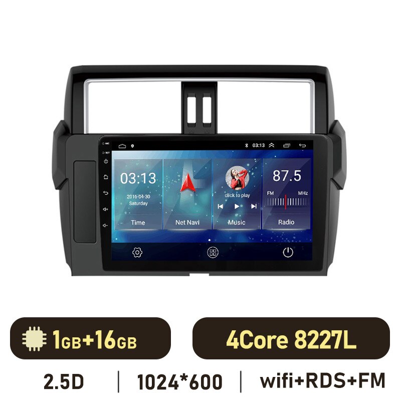 Eunavi Android auto Radio Player For Toyota Land Cruiser Prado 150 2013-2017 Car Multimedia 4G DSP Carplay GPS 2din 2 din dvd