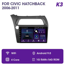 Załaduj zdjęcie do przeglądarki galerii, Eunavi 4G WIFI Carplay 2din Android 11.0 Car Radio For Honda Civic Hatchback 2006-2011 Multimidia Video Player Navigation GPS