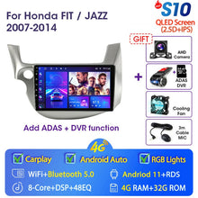 Load image into Gallery viewer, JMCQ 2 din Android 11.0 Car Radio For HONDA FIT JAZZ 2007-2013 Multimedia Video Player GPS Navigation RDS 4G Carplay Head unit