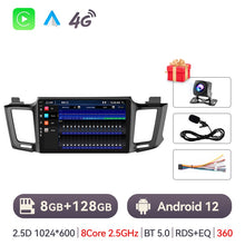 Załaduj zdjęcie do przeglądarki galerii, Eunavi 2 Din Android 10 Car Radio For Toyota RAV4 2013 2014 2015 - 2018 Carplay Multimedia Player 4G 2din Autoradio GPS Navi