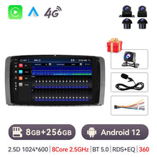 Load image into Gallery viewer, Eunavi 2 Din Android Auto Radio For Mercedes Benz AMG R-Class W251 R300 R280 R320 R350 Car Multimedia Player GPS Stereo Carplay