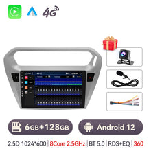 Laden Sie das Bild in den Galerie-Viewer, Eunavi Android 10 Car Radio For Peugeot 301 Citroen Elysee 2013-2018 Car Radio 2 Din CarPlay Android Auto Stereo GPS Navigation