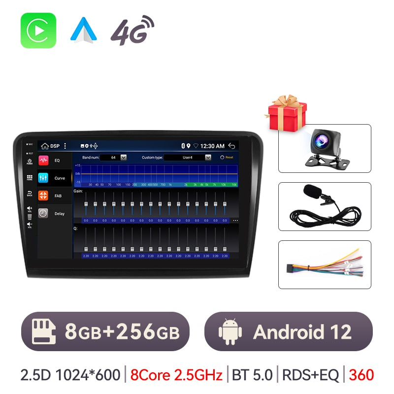 Eunavi Android 10 Car Radio For Skoda Superb 2 B6 2008 - 2015 Multimedia Video Player GPS Autoradio Carplay 4G 2din 2 Din No DVD