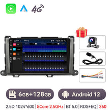 Cargar imagen en el visor de la galería, Eunavi 2Din 8Core for Toyota Sienna XL30 2010-2014 Car Radio Multimedia Video Player Navigation Stereo GPS Android Auto Carplay