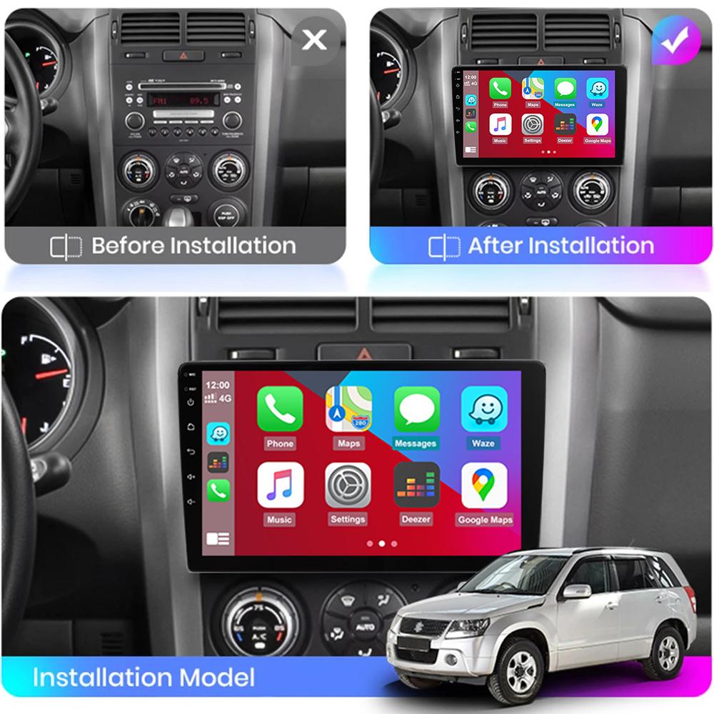 Eunavi 2Din 8Core Android 12 4G+WiFi DSP Car Radio Multimedia Video Player For Suzuki Grand Vitara 2005-2015 Navigation GPS