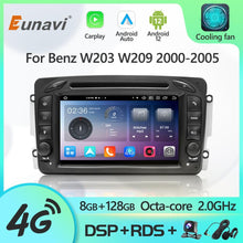 Cargar imagen en el visor de la galería, Eunavi 2 Din Android 12 Radio DVD Player For Mercedes Benz W203 Vito W639 VaneoCLK W209 W210M 2000-2005 GPS Carplay Multimedia