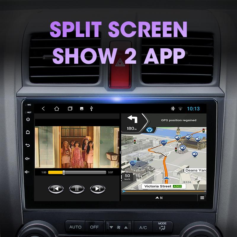 Eunavi 9'' 4G WiFi 2din Android 11.0 Car Radio Multimedia Player Navigation GPS For Honda CRV CR-V 2006-2012 Carplay DVD