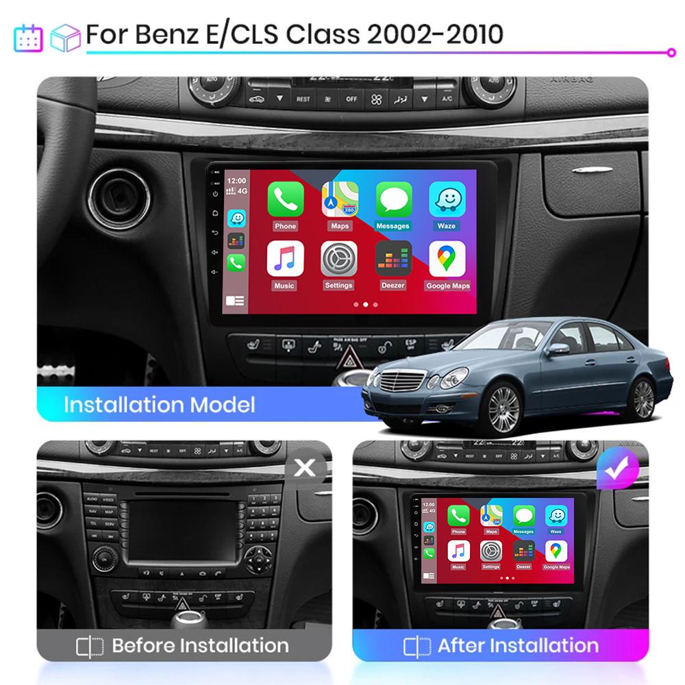 Eunavi 4G 2Din Android Auto Radio For Mercedes Benz E-class W211 E200 E220 E300 E350 E240 E270 E280 CLS CLASS W219 Car Radio GPS