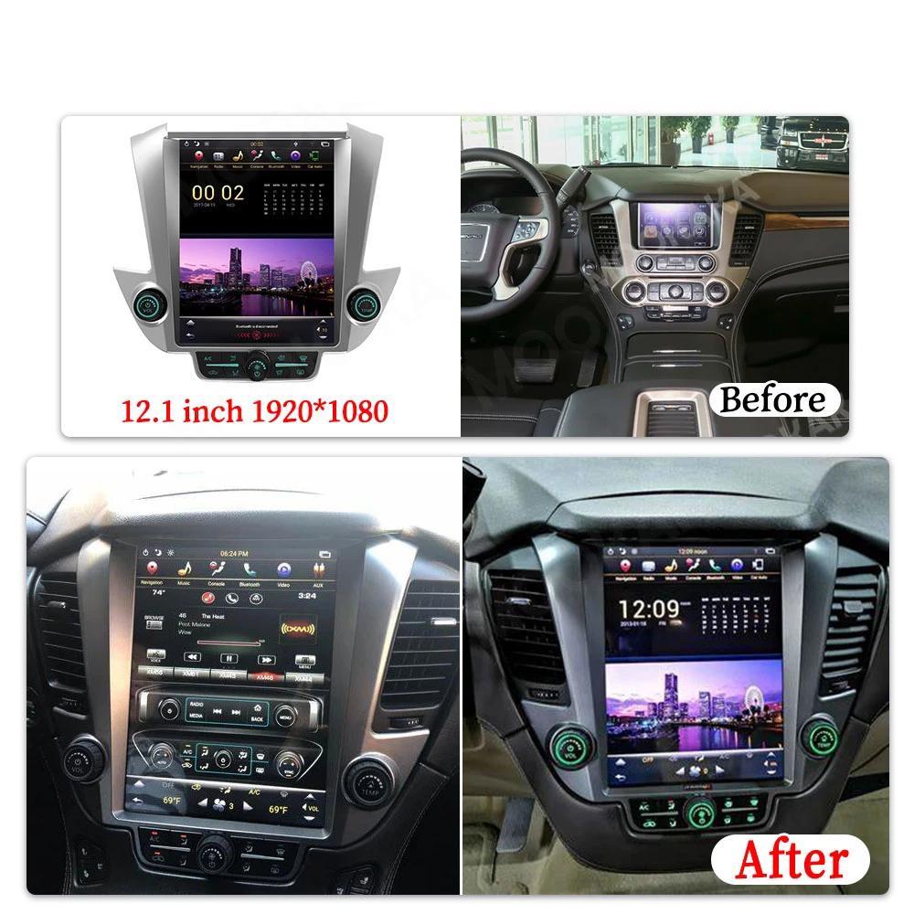 Eunavi Android 11 2DIN Tesla Style For GMC Yukon Chevrolet Tahoe 2015-2019 Radio Player Multimedia Carplay Auto Navigation