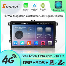 Załaduj zdjęcie do przeglądarki galerii, Eunavi 2 Din Android 12 Radio DVD Player For VW Volkswagen Passat B7 B6 Golf Touran Polo Tiguan Jetta GPS Multimedia