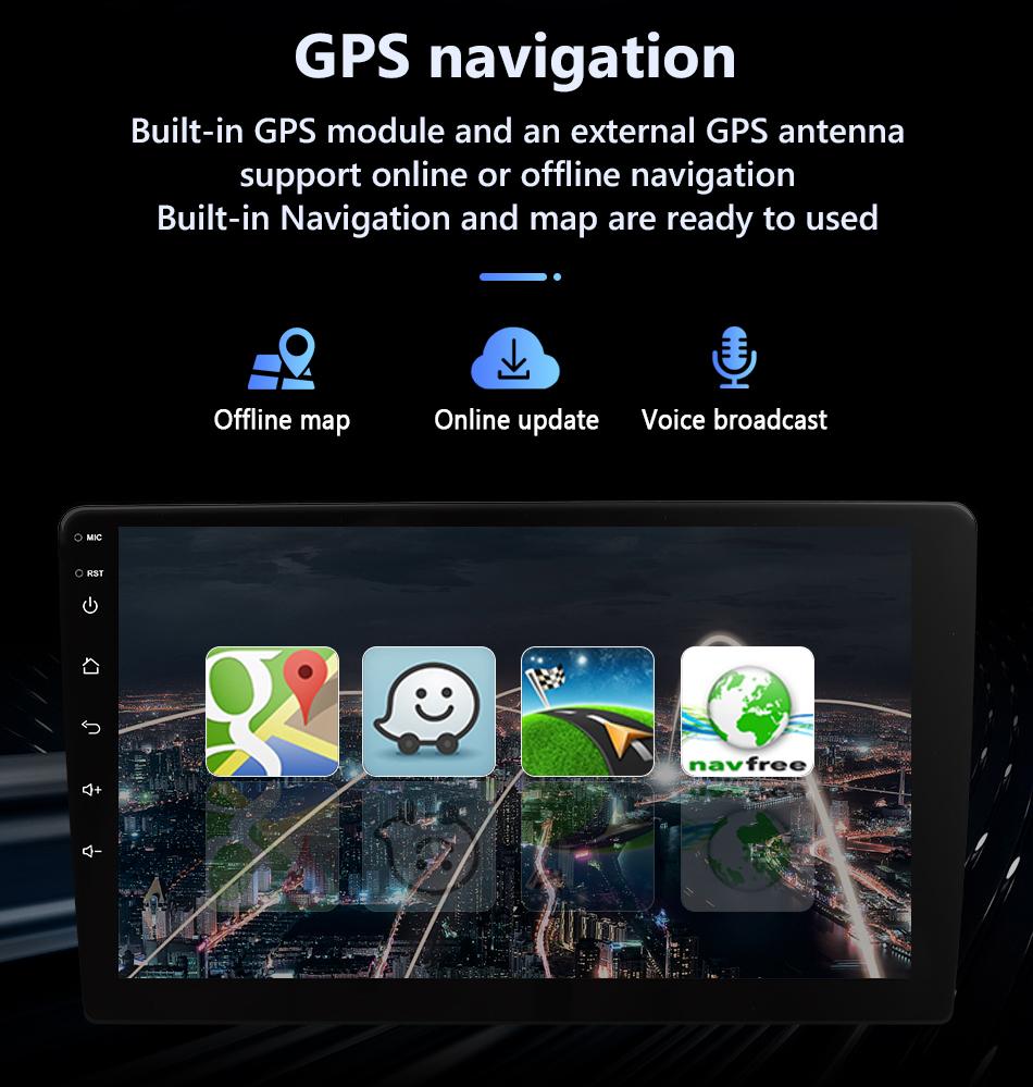 Eunavi 2 Din Android Auto Radio GPS For BAIC X55 D50 EU5 Car Multimedia Player 9inch Screen Carplay 4G 64G