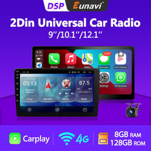 Load image into Gallery viewer, Eunavi 9&#39;&#39;/10.1&#39;&#39;/12.1&#39;&#39; 2DIN Android 10 Car Radio Stereo Multimedia Video Player Universal Head Unit GPS Carplay 2din Autoradio