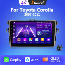 Cargar imagen en el visor de la galería, Eunavi Android 10 Car Radio Multimedia Player GPS For Toyota Corolla 2006-2013 Auto Audio 4G 64G DSP Carplay 2 Din DSP