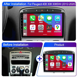 Eunavi 7862c Carplay Android Auto Radio For Peugeot 408 For Peugeot 308 308SW Car Radio Multimedia Video Player 4G Navigation