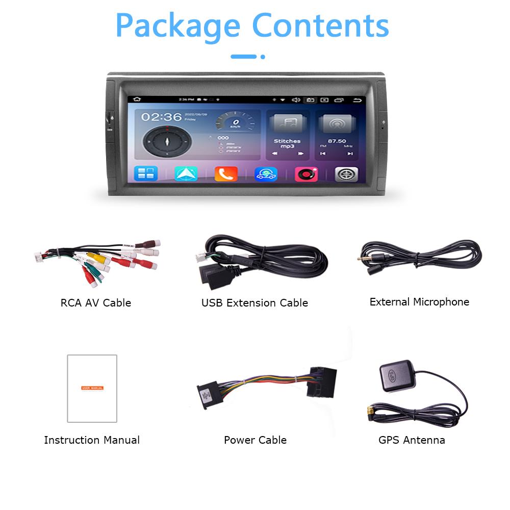 Eunavi Android 12 7862c Car Radio DSP Multimedia Player For BMW E38 E39 E53 1996-2003 Autoradio Video GPS Navigation 4G IPS