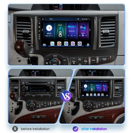 Eunavi 2Din 8Core for Toyota Sienna XL30 2010-2014 Car Radio Multimedia Video Player Navigation Stereo GPS Android Auto Carplay