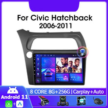 Cargar imagen en el visor de la galería, Eunavi 4G WIFI Carplay 2din Android 11.0 Car Radio For Honda Civic Hatchback 2006-2011 Multimidia Video Player Navigation GPS