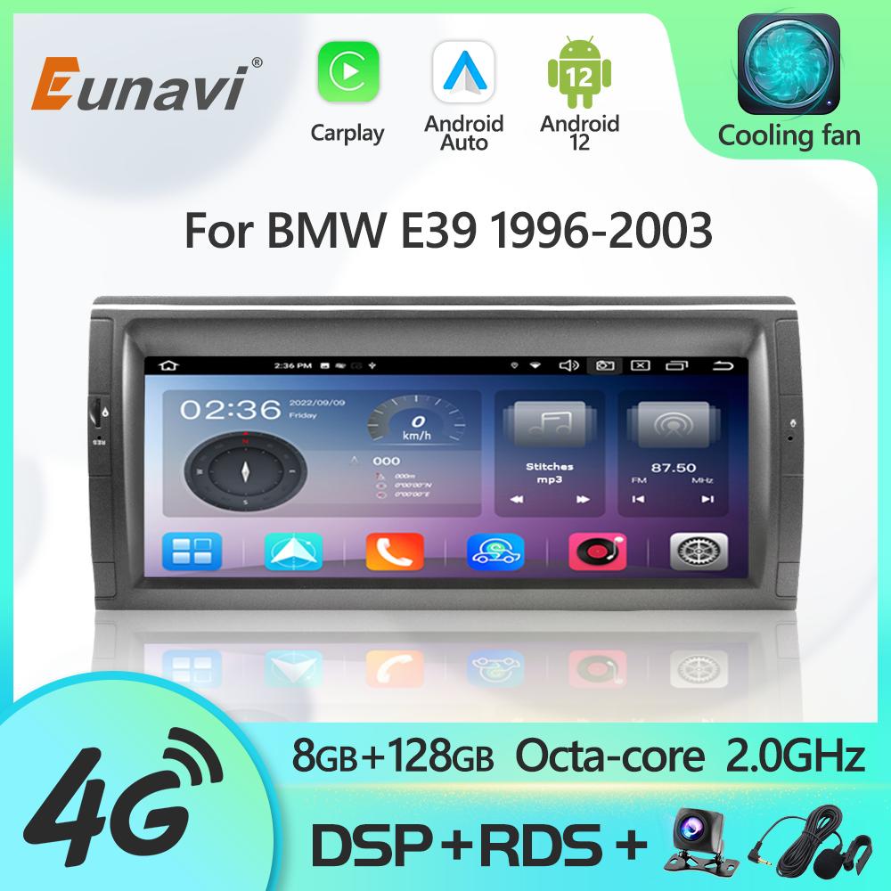 Eunavi Android 12 7862c Car Radio DSP Multimedia Player For BMW E38 E39 E53 1996-2003 Autoradio Video GPS Navigation 4G IPS