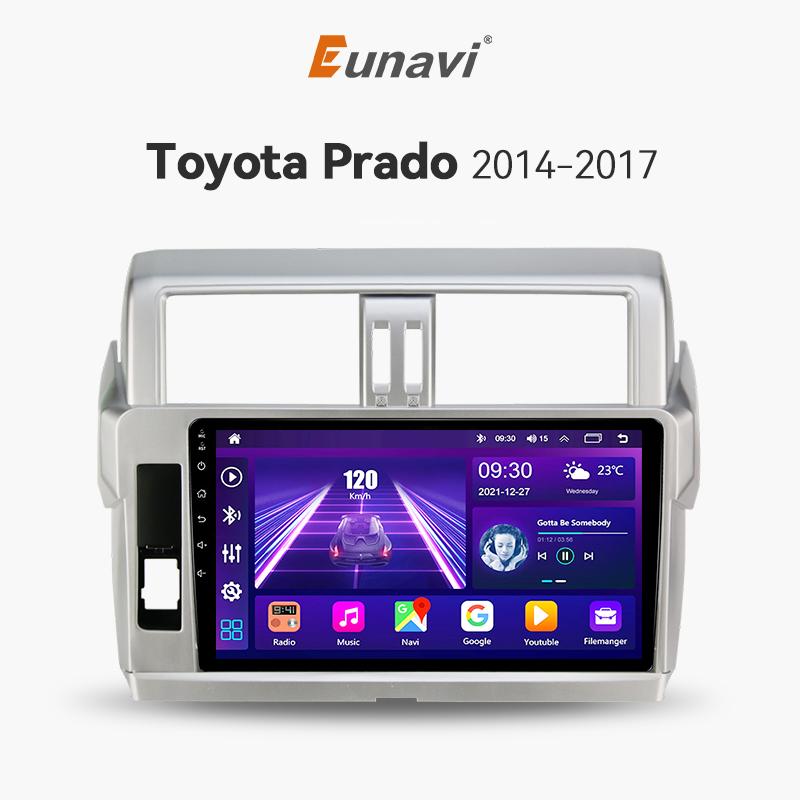 Eunavi Android auto Radio Player For Toyota Land Cruiser Prado 150 2013-2017 Car Multimedia 4G DSP Carplay GPS 2din 2 din dvd