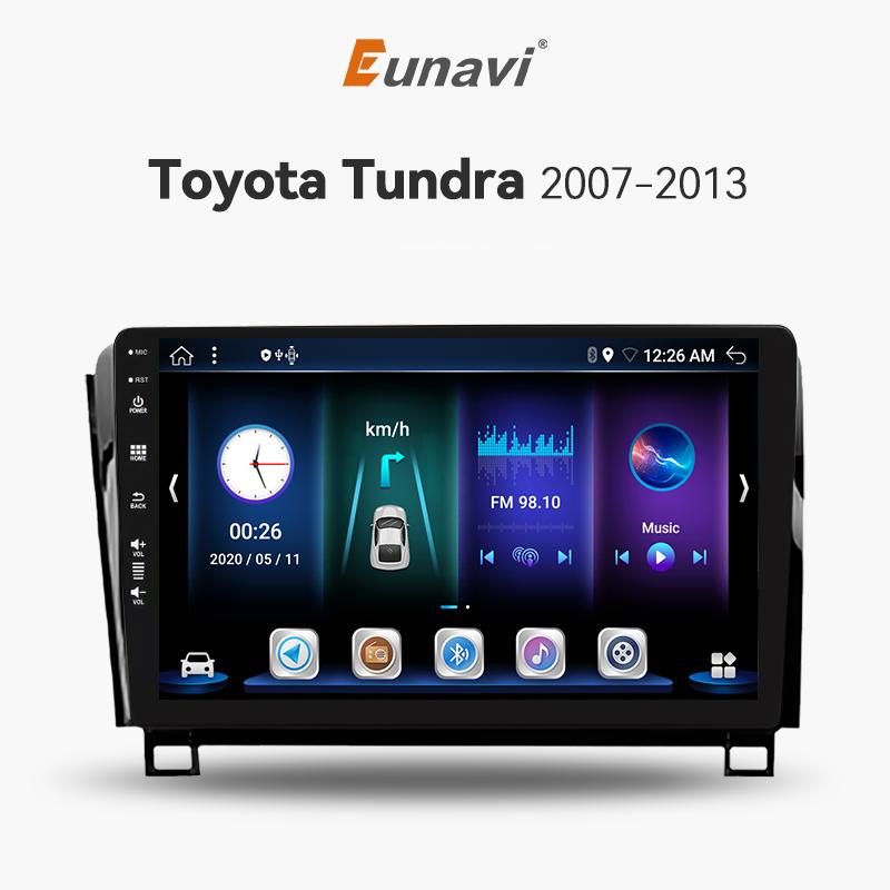 Eunavi 2din Android Radio Player For Toyota Tundra 2007~2013 Sequoia XK60 2008~2017 Car Multimedia 4G DSP Carplay auto GPS 2 din