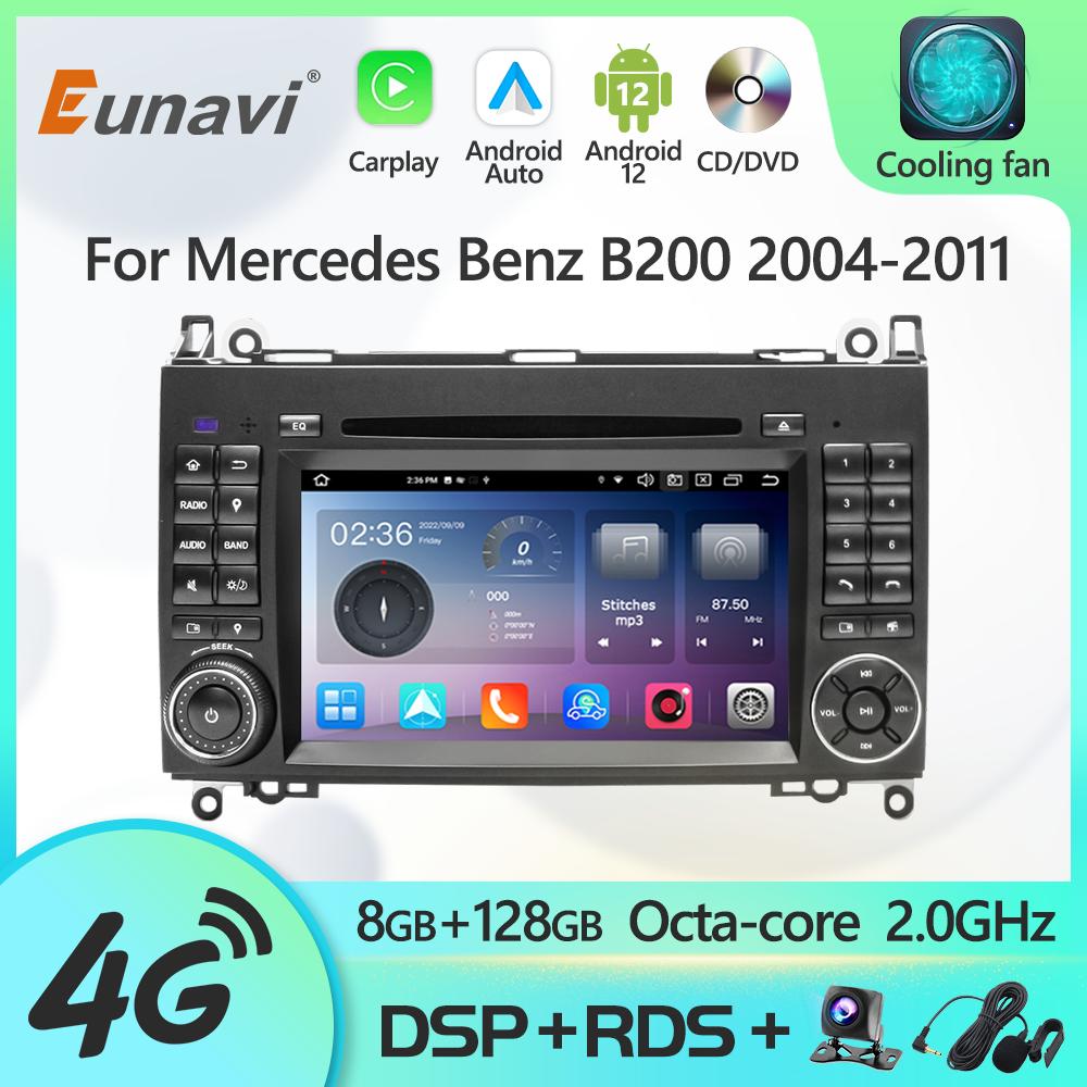 Eunavi 2 Din Android 12 Radio DVD Player For Mercedes Benz B200 Sprinter W906 W639 AB Class W169 W245 2004-2011 GPS Multimedia