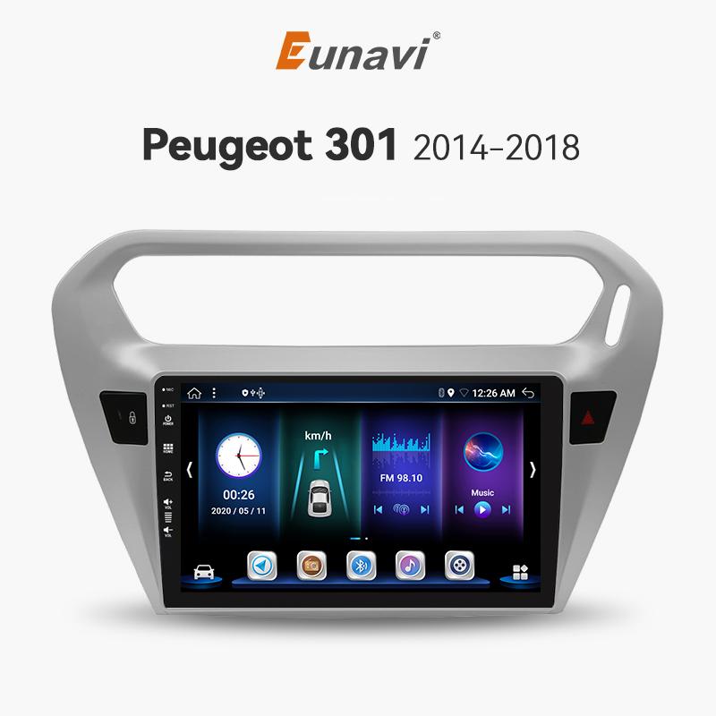 Eunavi Android 10 Car Radio For Peugeot 301 Citroen Elysee 2013-2018 Car Radio 2 Din CarPlay Android Auto Stereo GPS Navigation