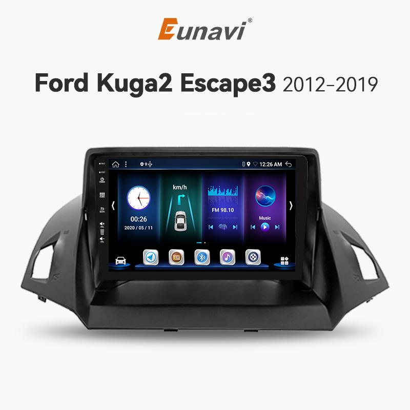 Eunavi 2.5GHz 4G Android 12 For Ford Escape 3 KUGA 2 2012-2019 Car Radio Multimedia Player GPS Carplay Android auto Car Stereo