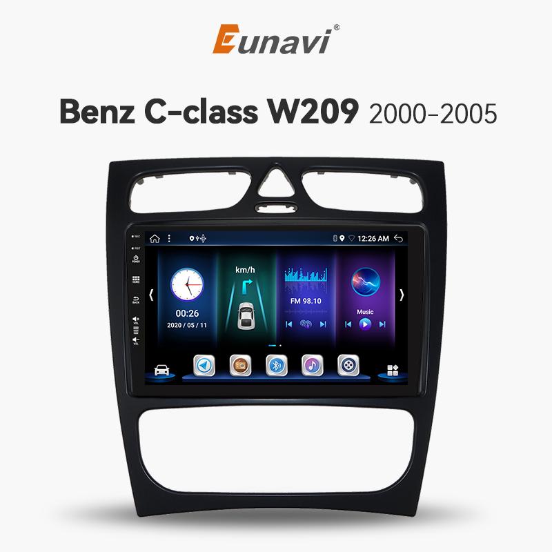 Eunavi Android Auto GPS For Mercedes Benz C Class CLK Class S203 W203 W209 A209 2000-2005 Car Radio Multimedia 2 din 4G Carplay