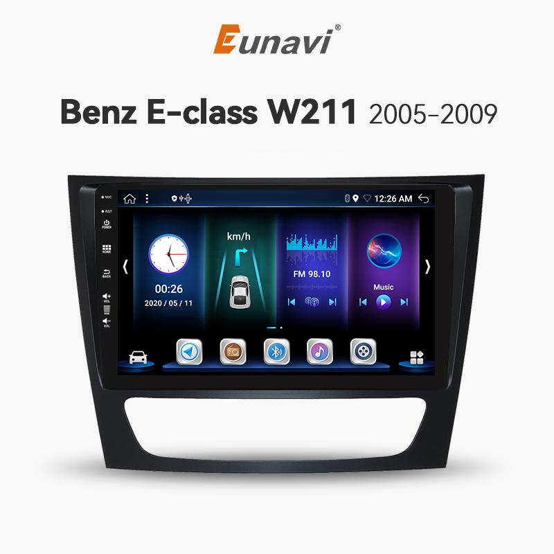 Eunavi 4G 2Din Android Auto Radio For Mercedes Benz E-class W211 E200 E220 E300 E350 E240 E270 E280 CLS CLASS W219 Car Radio GPS