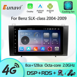 Eunavi 2 Din Android 12 Radio DVD Player For Mercedes Benz SLK-Class SLK Class R171 2004-2009 GPS Multimedia