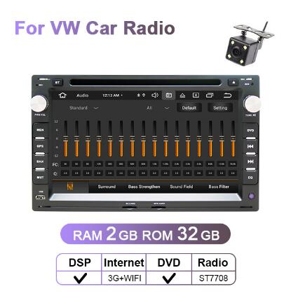 Eunavi 2 Din samochodowe multimedia radio odtwarzacz Auto dla VW Volkswagen PASSAT B5 MK4 MK5 JETTA BORA POLO TRANSPORT T5 DSP Android GPS