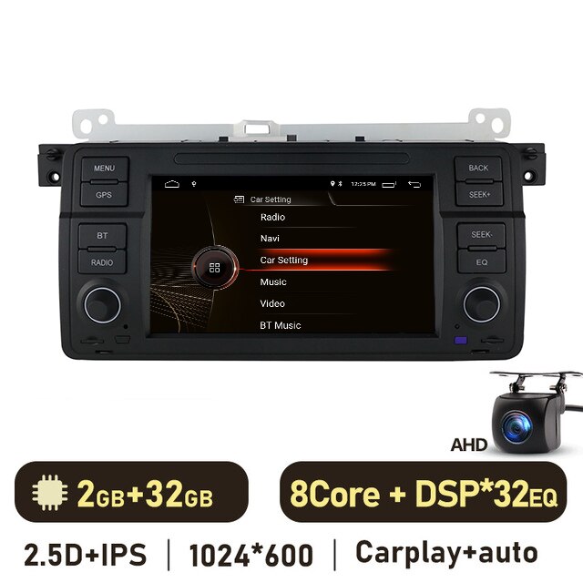 Eunavi 4G Android 10 Car Radio Multimedia Video Player For BMW E46 Coupe (M3 Rover) 318i 320i 325i 1998-2006 2DIN 2 DIN Carplay