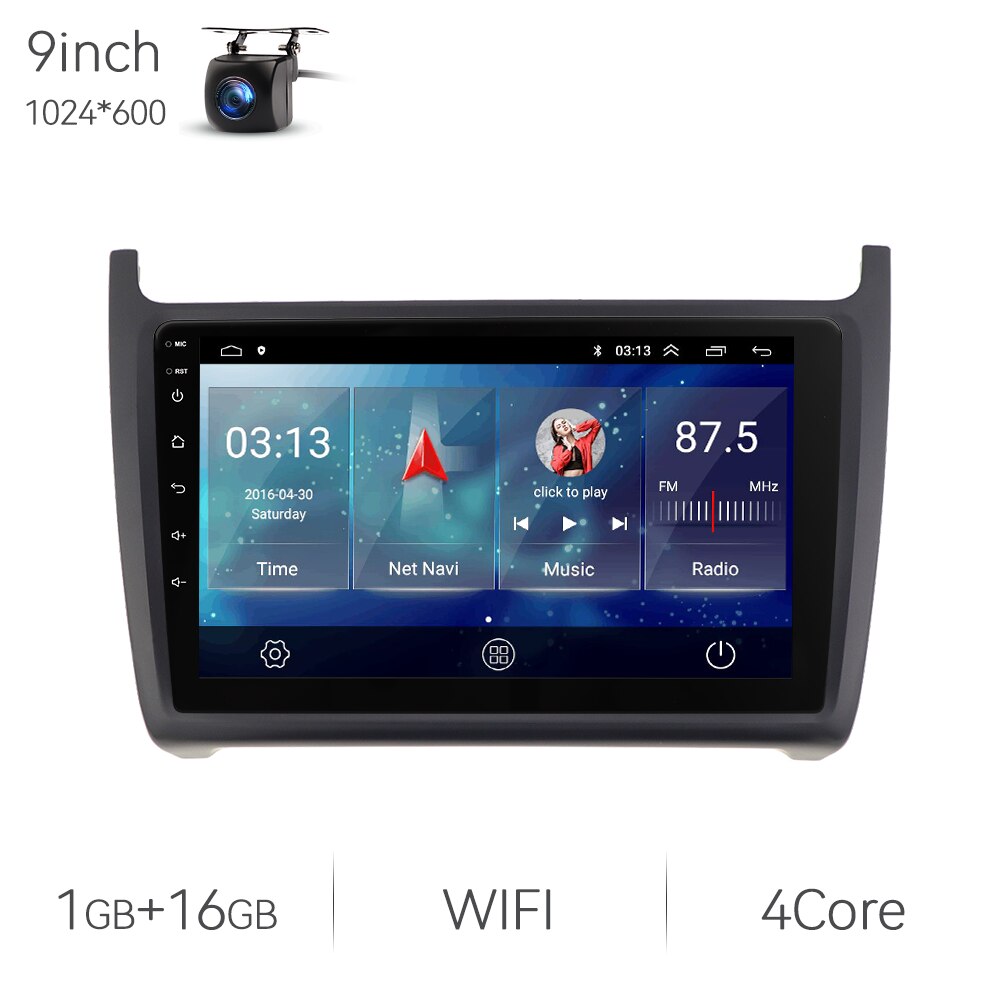 Eunavi 7862 13.1inch 2din Android Radio For VW Volkswagen POLO 5 sedan 2008-2020 Car Multimedia Video Player GPS Stereo 8Core 2K