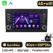 Load image into Gallery viewer, Eunavi 2 Din Car radio multimedia Player Automotivo For Audi A4 S4 2002-2008 2din stereo dvd cd gps navigation 4G 64GB Headunit