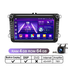 Załaduj zdjęcie do przeglądarki galerii, Eunavi 2 Din Android 10 Car Radio GPS For VW Passat B6 B7 CC Polo GOLF 5 6 Touran Jetta Tiguan Skoda Octavia Bora Magotan 4G USB